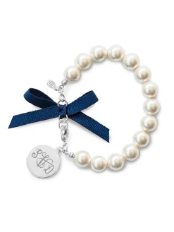 Classy Girls Wear Pearls Monogram Bracelet