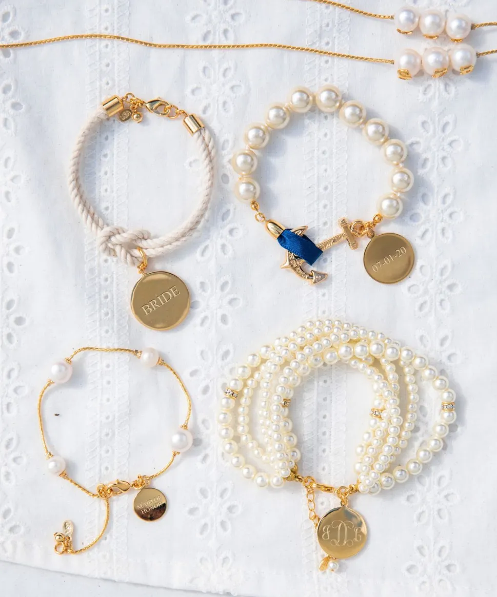 East Hampton Knot Monogram Wedding Bracelet