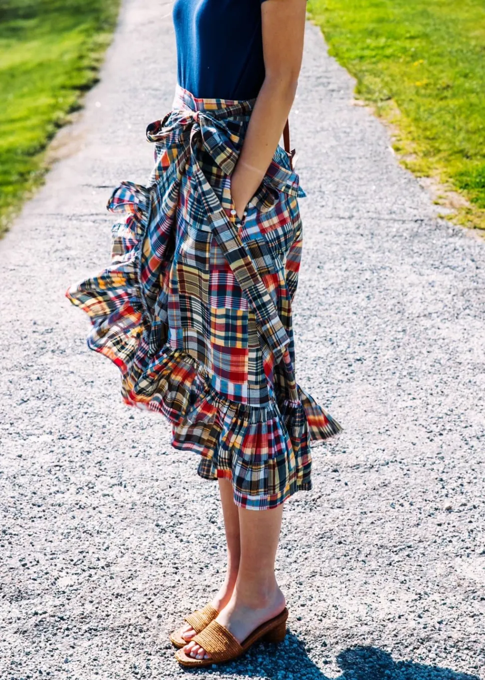 Jacqueline Patchwork Madras Skirt