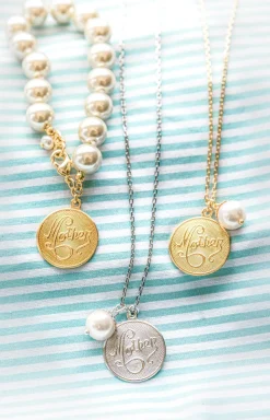Mother Pearl Drop Necklace