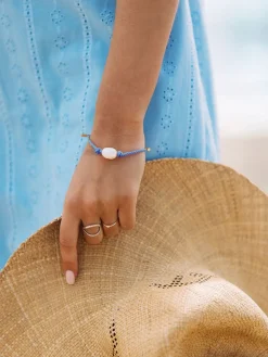 Ocean Blue Pearl Knot
