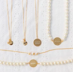 Pearl Monogram Wedding Necklace
